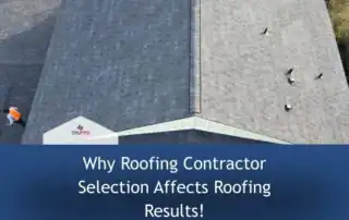 Roofers installing new shingles on a residential roof for durable protection.