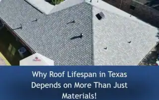Aerial view of a residential roof with multiple vents and shingles, showing the work of TruPro Roofi.