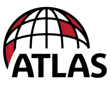ATLAS logo with a globe and red accents, representing global roofing solutions.