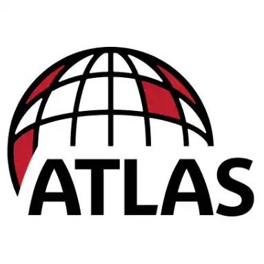ATLAS logo with a globe and red accents, representing global roofing solutions.